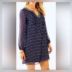 Lilly Pulitzer Crinkle Clip Silk Jacquard Colby Tunic Dress - 2